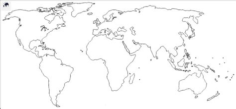 Free Printable Blank Outline World Map Printable Templates