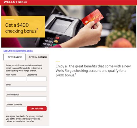 This is one of the best bank bonuses that you can either apply directly online, or enter your email address and wells fargo will send you a coupon which you bring with you to redeem at a. Wells Fargo Checking Account Bonus - Now $400 Nationwide