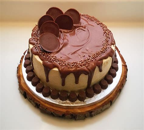 Chocolate Peanut Butter Drip Cake Feasting Is Fun Drip Cakes