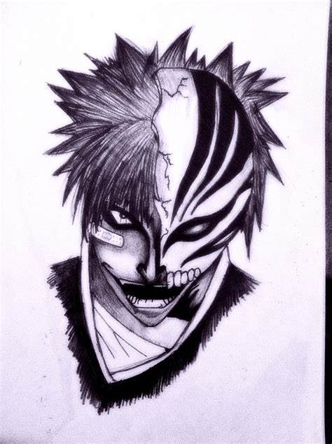 Ichigo Hollow Mask Sketch By Espadazero On Deviantart