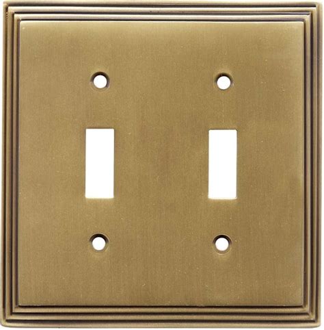 Meljac refers to its light switches as keypads. ART DECO STEP Satin Antique Brass Switch Plates, Outlet ...