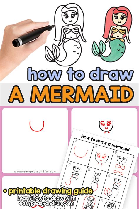 How To Draw A Mermaid Step By Step Drawing Tutorial Ôn Thi Hsg