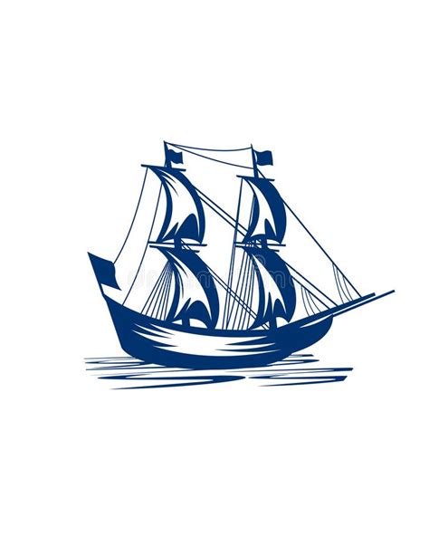 Old Ship Logo Boat Logo Vector Stock Illustration Illustration Of
