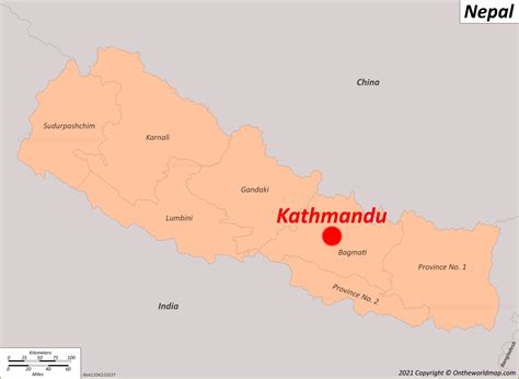 Outline Map Of Kathmandu