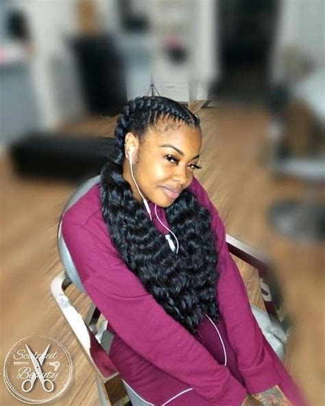 2 Feed In Braids With Curly Ends Jumbo Box Braids Curly Ends Braid Styles Feed In Braids