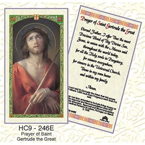 St Gertrude The Great Laminated Prayer Cards Pack Of 25 Hc9 246e