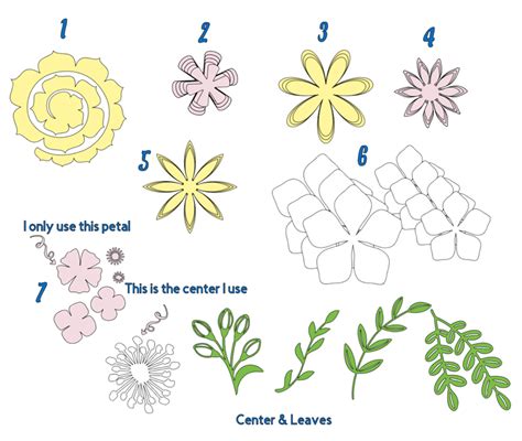 Flower Petal Template For Cricut Best Flower Site