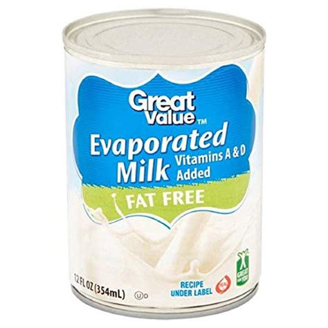 Great Value Evaporated Fat Free Milk 12 Oz 3 Pack Hello Halal