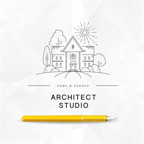 Plantilla De Logotipo De Arquitecto Vector Premium