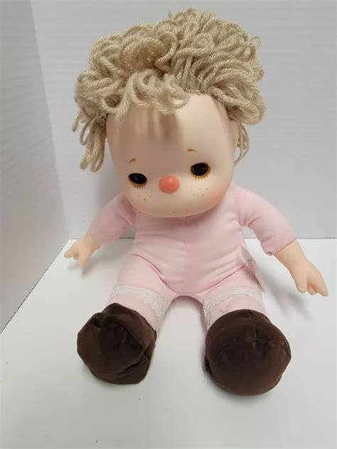 1980s Komfy Kids Ice Cream Doll Light Brown Yarn Hair Freckles Soft
