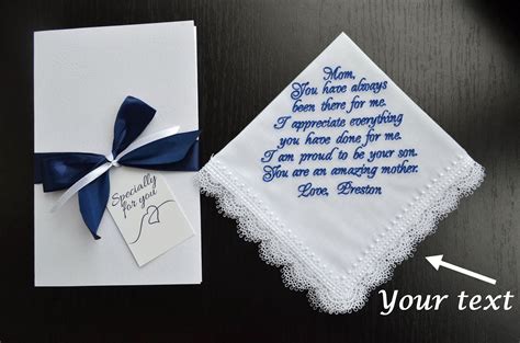 Since our launch in 2008, we have prided ourselves on offering only the finest affordable groomsmen gifts and unique wedding party gift ideas. Mother of the Groom Handkerchief from Son Mother Son ...