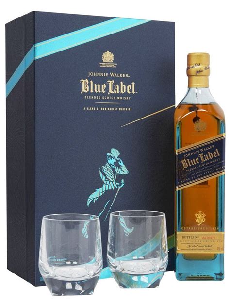 Johnnie Walker Blue Label 2 Glasses Limited Edition Blended Scotch W