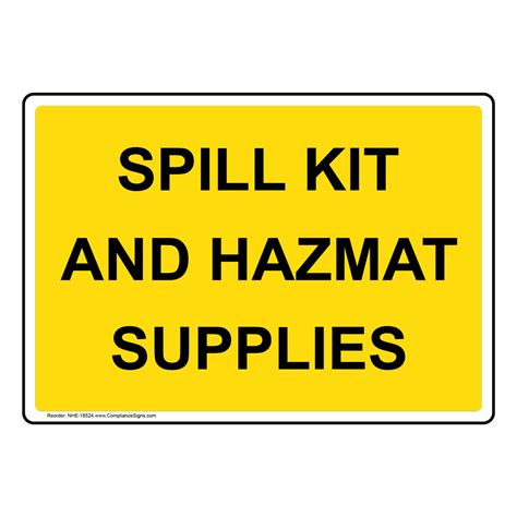 Hazmat Hazardous Material Sign Spill Kit And Hazmat Supplies