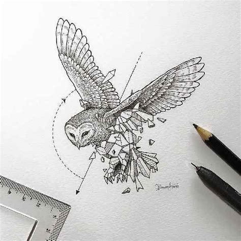 Pin von nikoll calderon auf dibujos pinterest zeichnen. Geometric Art by Kerby Rosanes | Geometrische zeichnung, Eule tattoo-design und Geometrische eule