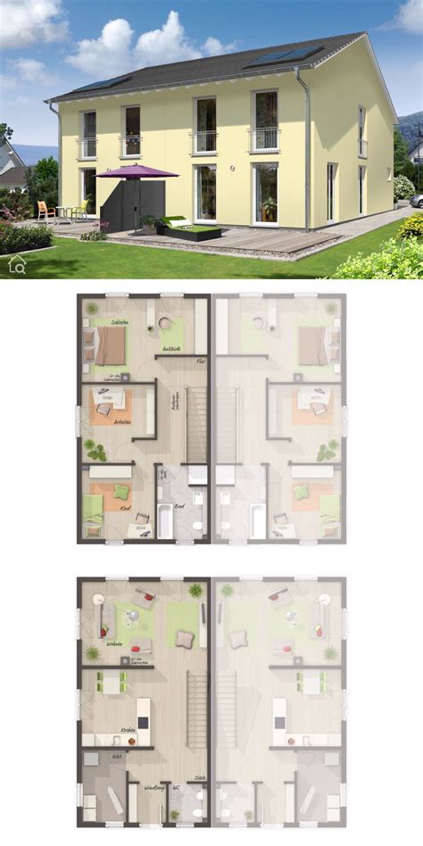 Weitere besichtigungstermine während der ca. Moderne Doppelhaushälfte Grundriss schmal mit Satteldach ...