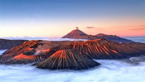 Hd Wallpaper Indonesia Sunrise 4k Bromo Volcano Tengger Semeru