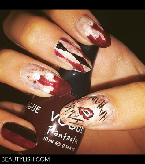 Harley Quinn Inspired Nails Kattya Ms Photo Beautylish