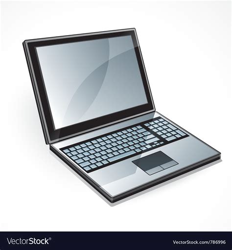 Open Laptop Computer Royalty Free Vector Image