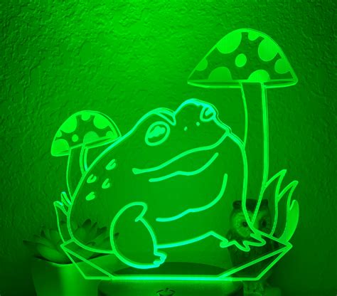 Frog Mushroom Cute Aesthetic Art Led Night Light Lamp For Baby Shxx