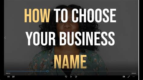 How To Choose The Best Business Name Youtube