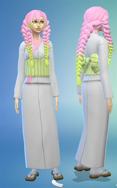 Mod The Sims Adult Female Yukata Recolor Demon Slayer