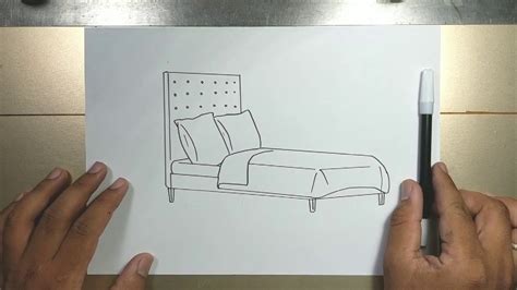 How To Draw Bed Drawing Lesson In 5 Minutes Youtube