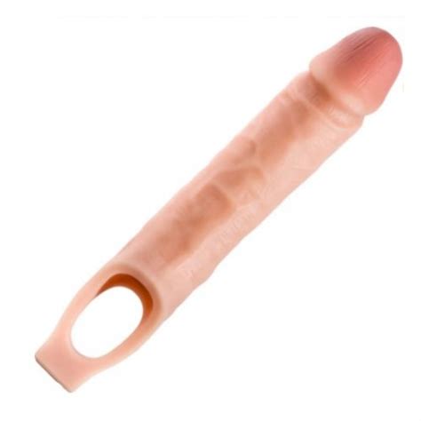 performance plus 10 silicone cock sheath penis extender vanilla sex toys and adult novelties