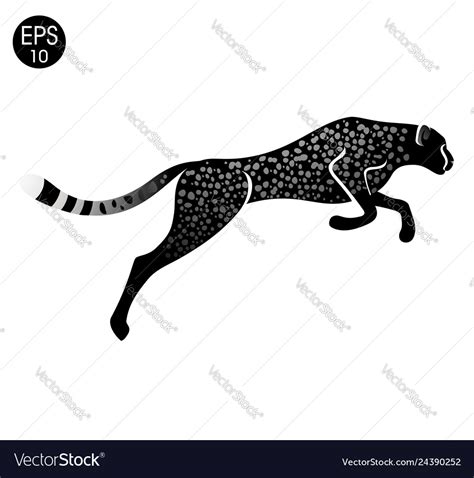 Cheetah Fast Run Logo Guepard Royalty Free Vector Image