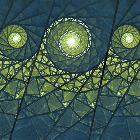 Wallpaper Window Architecture Abstract Spiral Symmetry Green