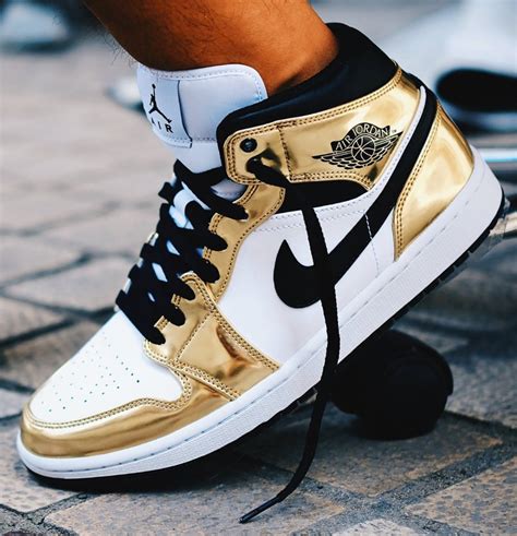 The Air Jordan 1 Mid Is Getting Draped In Metallic Gold Klekt Blog