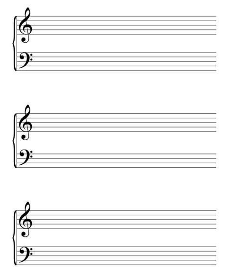 Printable music staff paper large download them or print. music staff paper pdf - Google Search | Sheet music, Blank sheet music, Piano sheet music