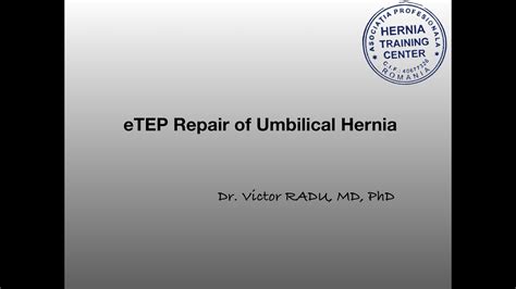 Etep Umbilical Hernia Repair Youtube