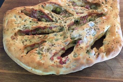 Fougasse aux lardons et olives Recette i-Cookin