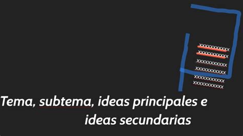 Tema Subtema Ideas Principales E Ideas Secundarias By Juan José