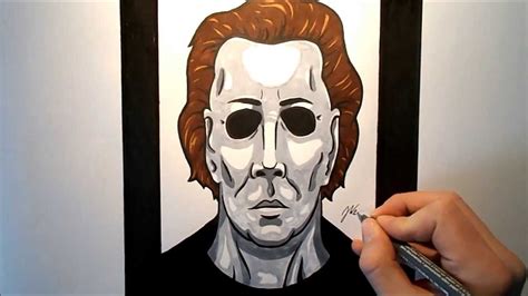 How To Draw Michael Myers Halloween Youtube