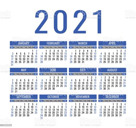 Vetores De Calendário 2021 Ano Molde Do Calendário Do Bolso Ou Da