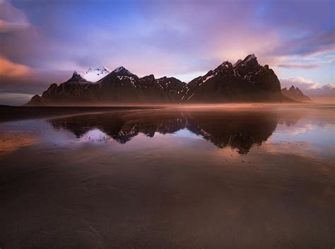 Iceland Sunset Reflections Photograph By Larry Marshall