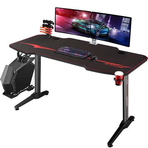 Homall Gaming Desk 55 Inch Computer Desk Racing Style Office Table