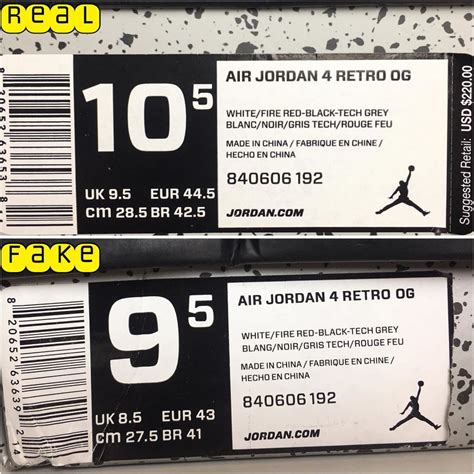 Air Jordan Iv 4 Cement Real Vs Fake Legit Check Box Tag Air