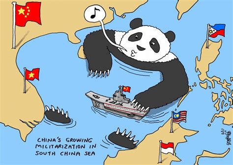 Chinas Growing Militarization In South China Sea Cartoon Movement