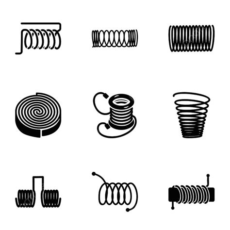 Coil Vector Png Images Coil Icon Set Simple Vector Twist Compacted