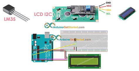 Arduino Display Temperature From Lm35 Sensor On Lcd Arduino Tutorial
