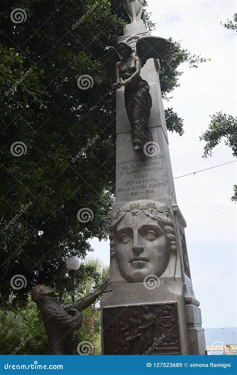 Monument At Villa Margherita Garden Editorial Stock Image Image Of