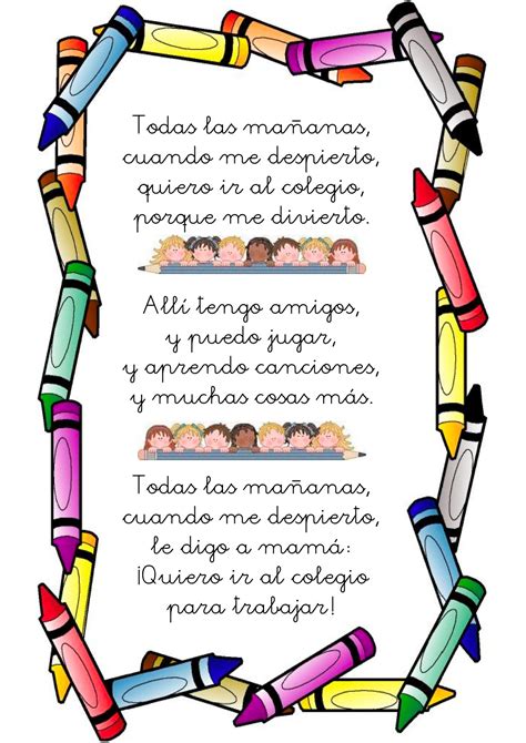 Poemas Con Imagenes Para Niños De Inicial
