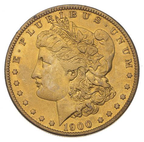 Early 1900 O Morgan Silver Dollar Gold Plated 90 Us Coin