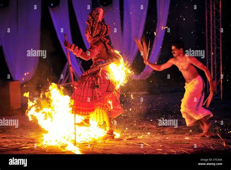 Dance of the Gods Theyyam Performers a Ritual from Kerala make-up