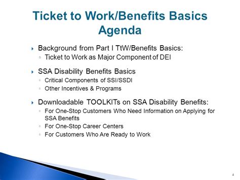Ticket To Work Benefits Basics Drcs And One Stop Staff Serving As A