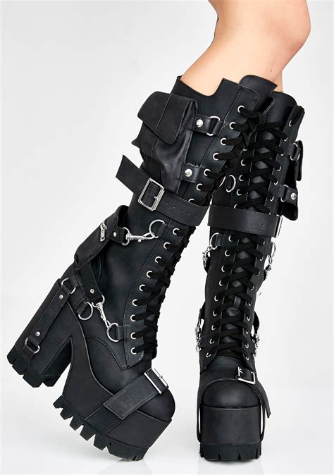 Obsidian Wasteland Buckle Boots In 2020 Goth Boots Goth Shoes