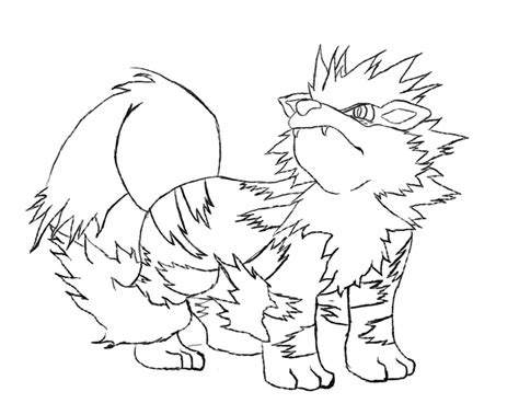 Pokemon Arcanine Coloring Pages Sketch Coloring Page