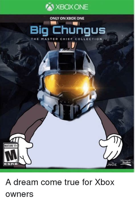 Xboxone Only On Xbox One Big Chungus The Master Chief Collection Mature 17 A Dream Meme On Meme